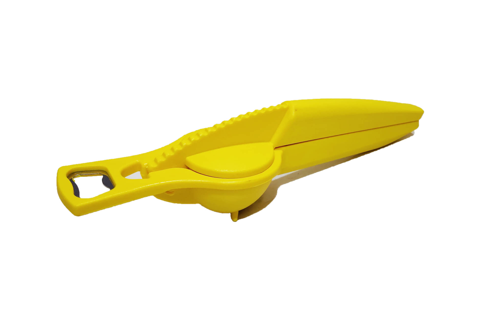     			OFFYX Plastic Hand Juicer Plastic Hand Lemon Squeezer with Bottle Opener,2 in 1 Lemon Squeezer(Opener + Squeezer)(Yellow)