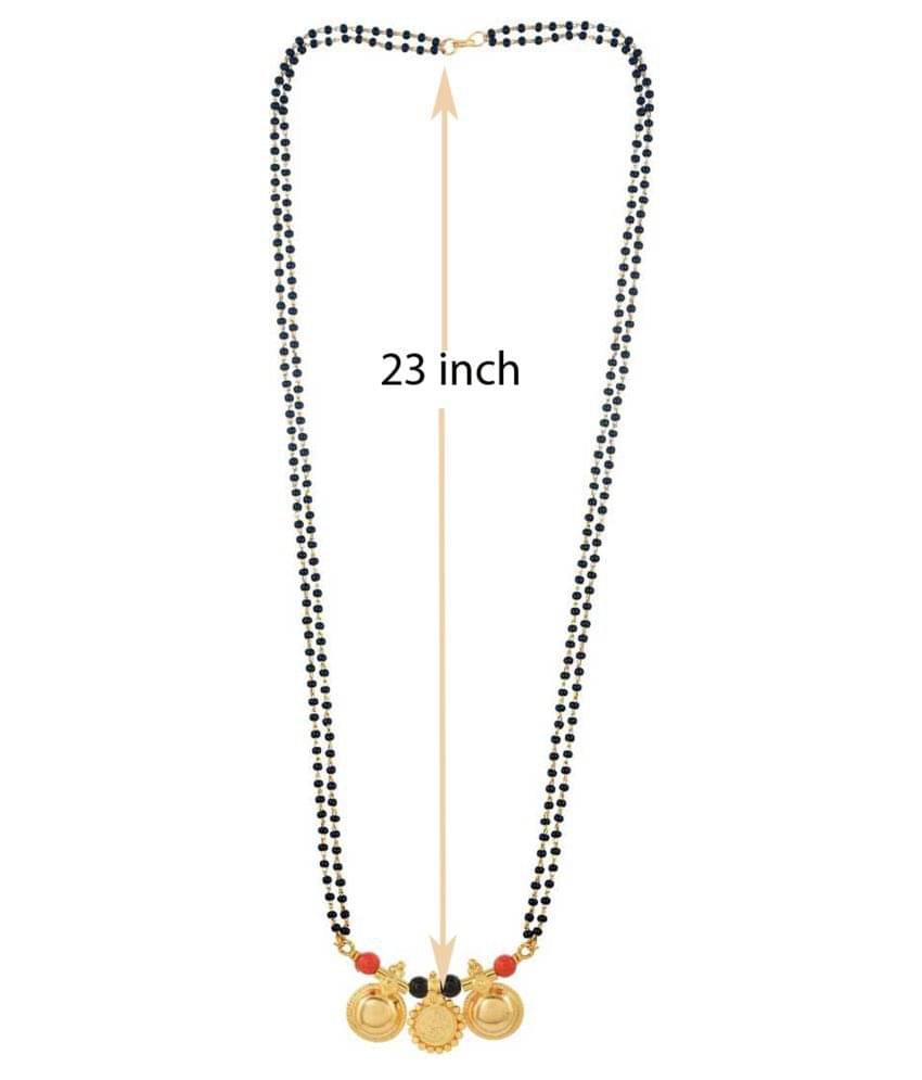 SHANKHRAJ MALLGoldplated Lakshmi coin Double Wati Mangalutra Women Tanmaniya Traditional Brass Mangalsutra-100394 SHANKHRAJ MALLGoldplated Lakshmi coin Double Wati Mangalutra Women Tanmaniya Traditional Brass Mangalsutra-100394