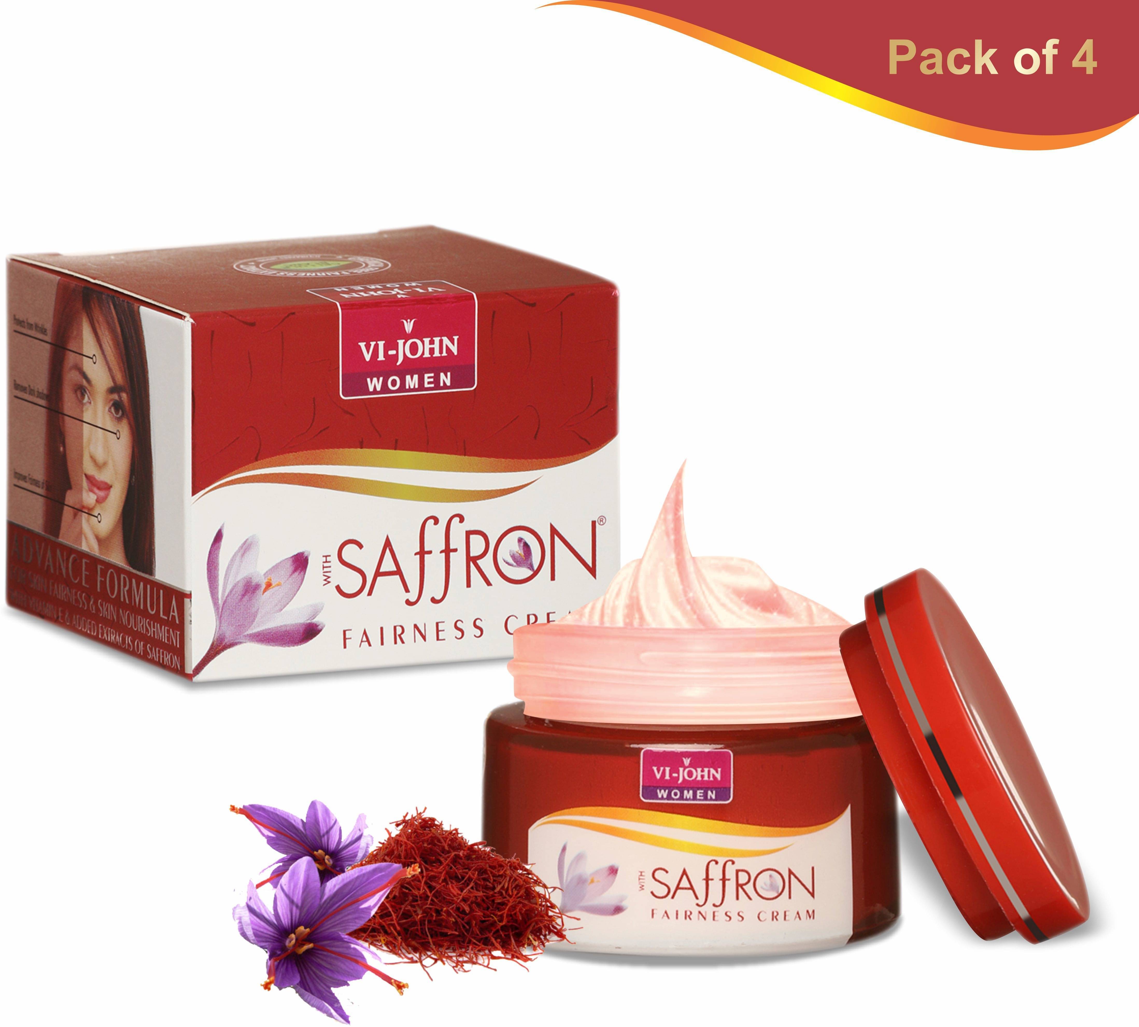 VI-JOHN Saffron Fairness Cream - Advanced, 50g (Pack Of 4) (200 g) VI-JOHN Saffron Fairness Cream - Advanced, 50g (Pack Of 4) (200 g)