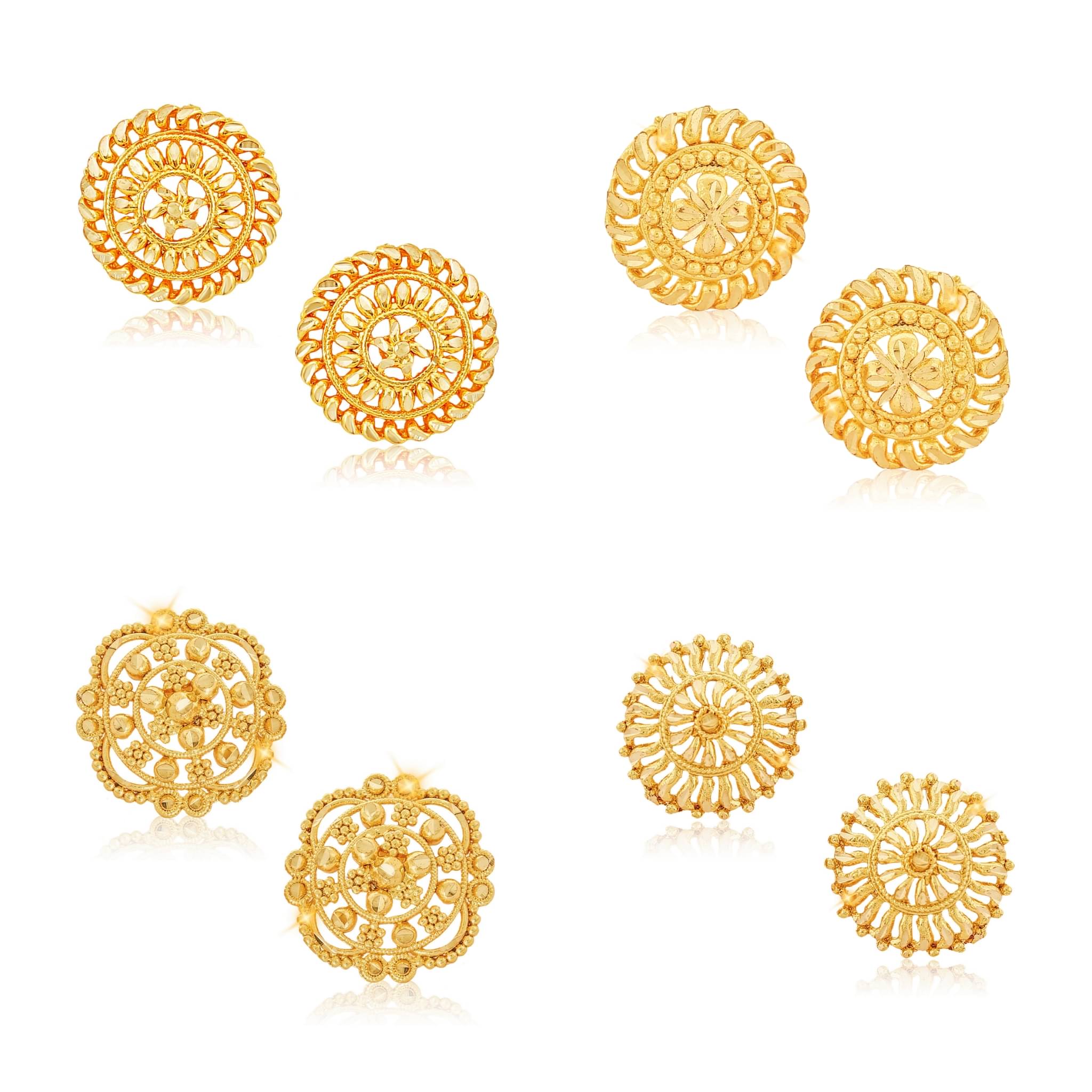 Vighnaharta Sizzling Charming Alloy Gold Plated Stud Earring Combo set For Women and Girls ( Pack of- 4 Pair Earrings)-VFJ1099-1125-1124-1246ERG Vighnaharta Sizzling Charming Alloy Gold Plated Stud Earring Combo set For Women and Girls ( Pack of- 4 Pair Earrings)-VFJ1099-1125-1124-1246ERG