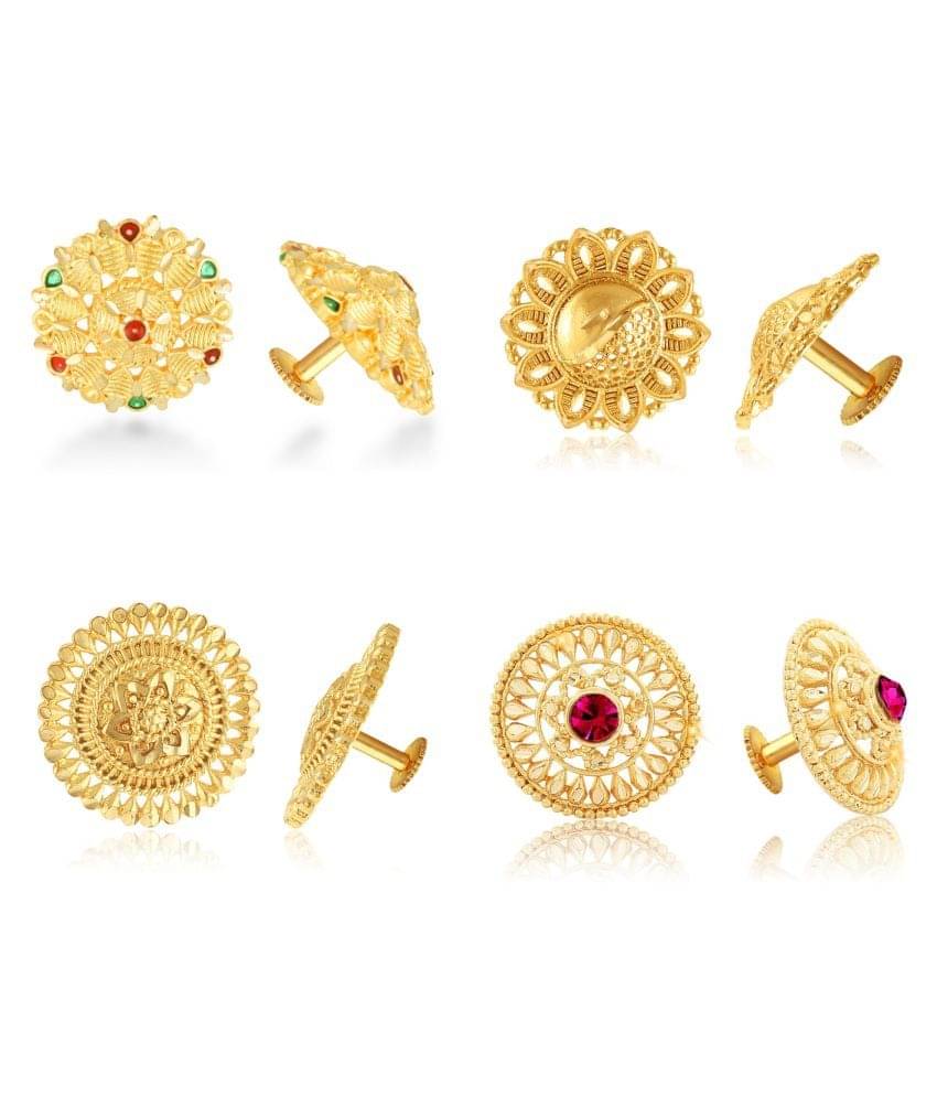Vighnaharta Twinkling Charming Alloy Gold Plated Stud Earring Combo set For Women and Girls ( Pack of- 4 Pair Earrings)-VFJ1242-11313-1308-1118ERG Vighnaharta Twinkling Charming Alloy Gold Plated Stud Earring Combo set For Women and Girls ( Pack of- 4 Pair Earrings)-VFJ1242-11313-1308-1118ERG