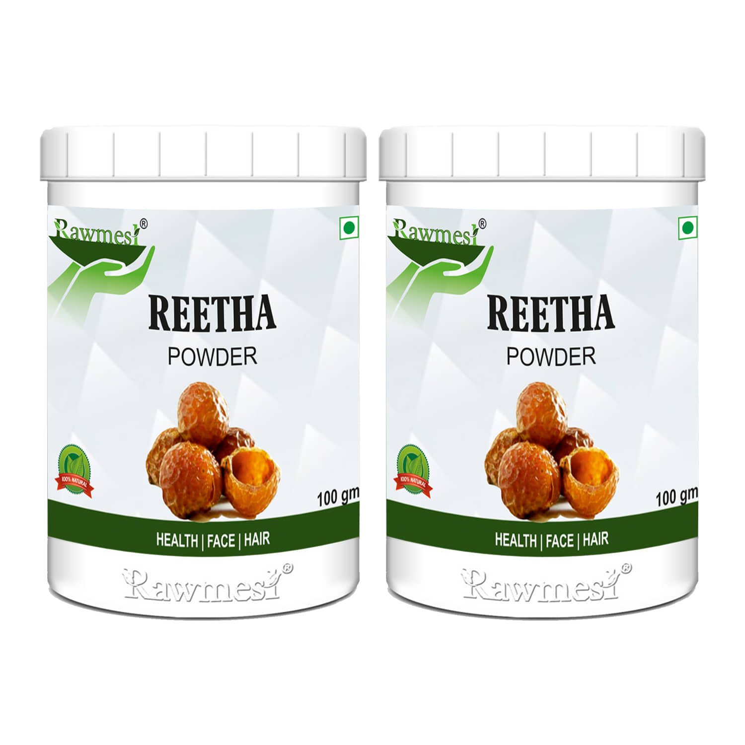 rawmest Reetha Powder Hair Scalp Treatment 200 g Pack of 2