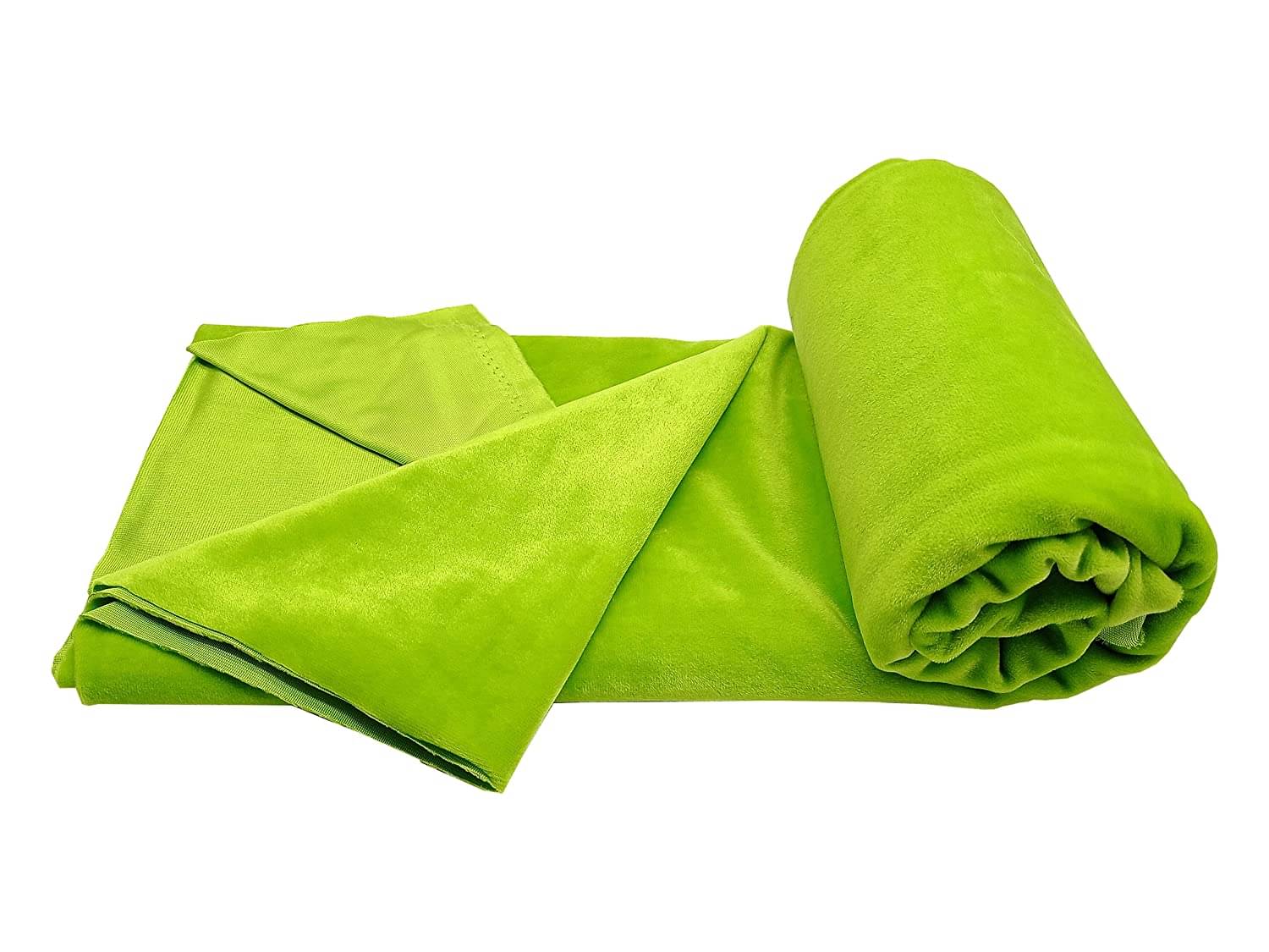     			PRANSUNITA Super Soft Velvet Finish Polar Fleece Felt Fabric, Size 39 x 32 inch used in Home Decor, Cushions & DIY Soft Toys making, Dresses, Art & Craft, Jackets, Booties  etc Color –Parrot Green