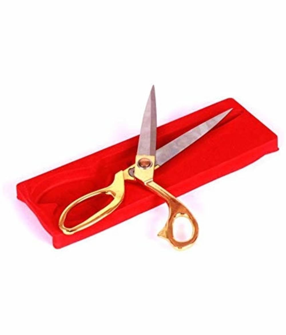     			Professional Golden Steel Tailoring Scissors For Cutting Heavy Clothes Fabrics 8.5"