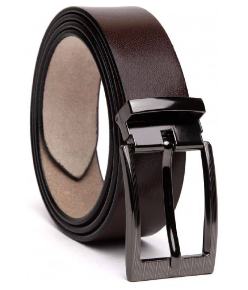 Runsi Brown Leather Formal Belt
