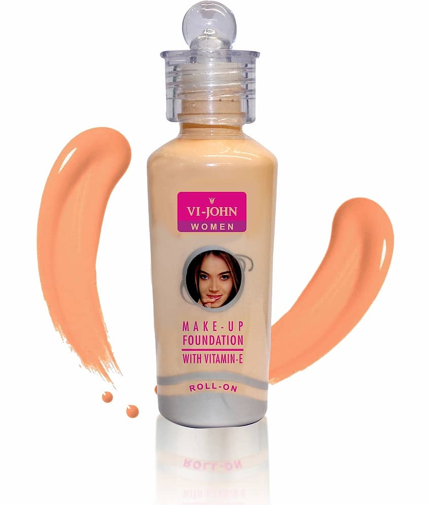 VI-JOHN Roll On Foundation 60GM PACK OF 6 Foundation (PEPPY RED, 60 g)