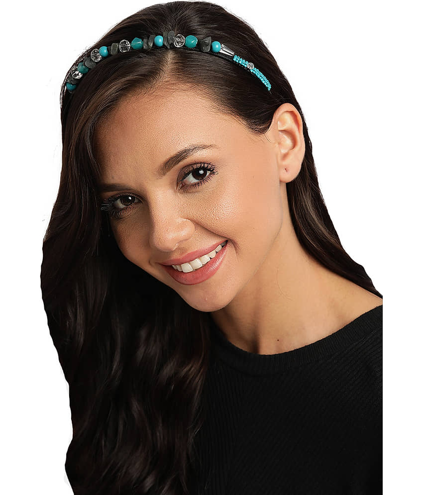 Anekaant Turquoise Party Hair Band - Jewellery Sets | Buy online on ZillyBuy