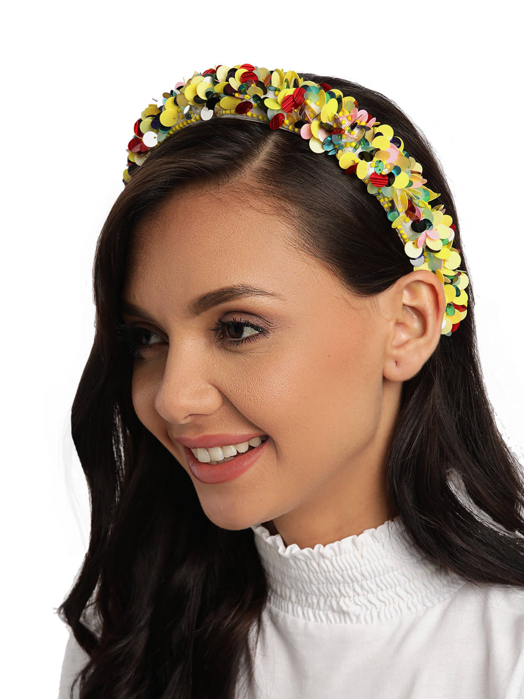 Anekaant Yellow Party Hair Band - Jewellery Sets | Buy online on ZillyBuy