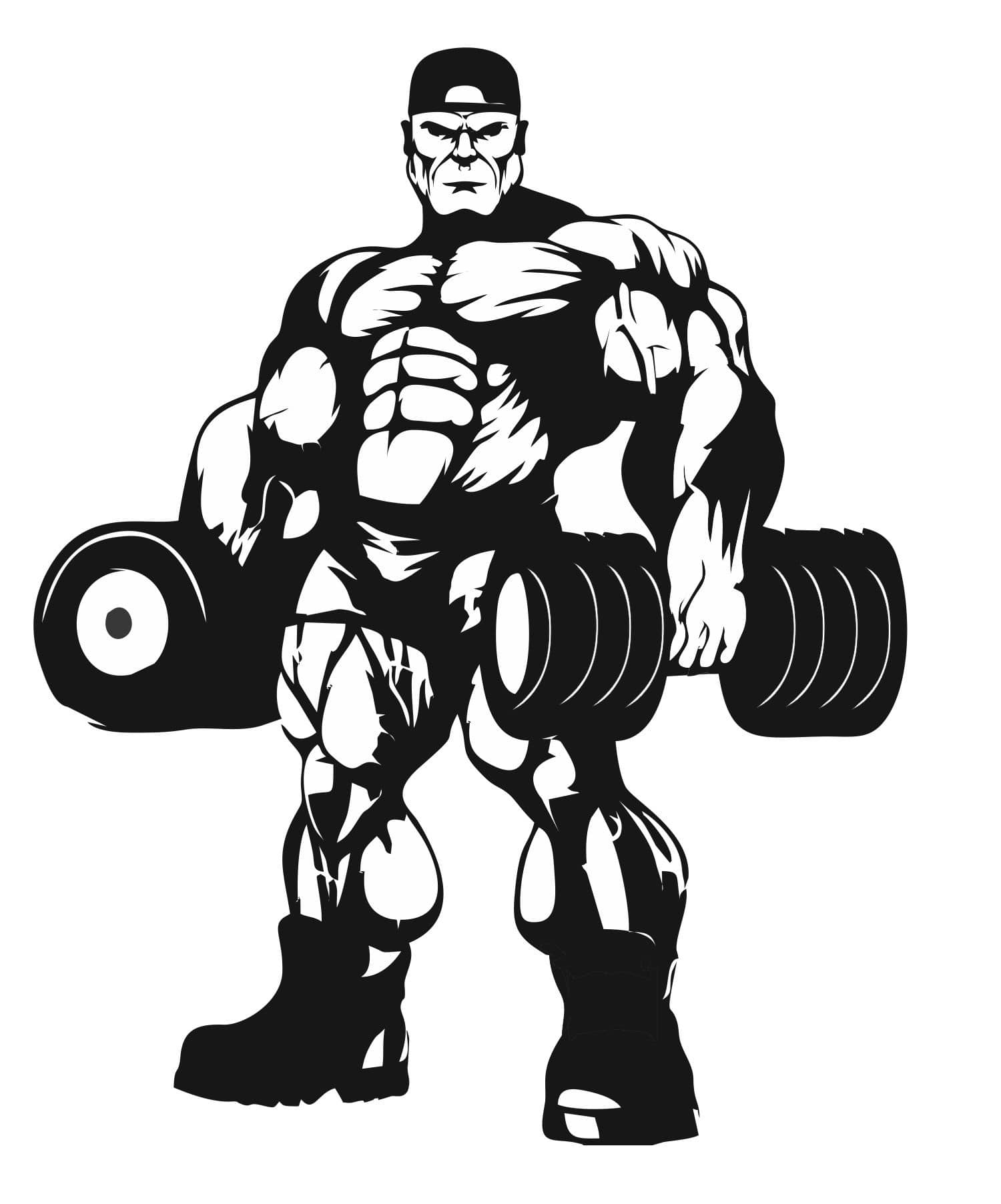Asmi Collection Body Builder Wrestler Wall Stickers for Gym Sticker ( 60 x 48 cms )