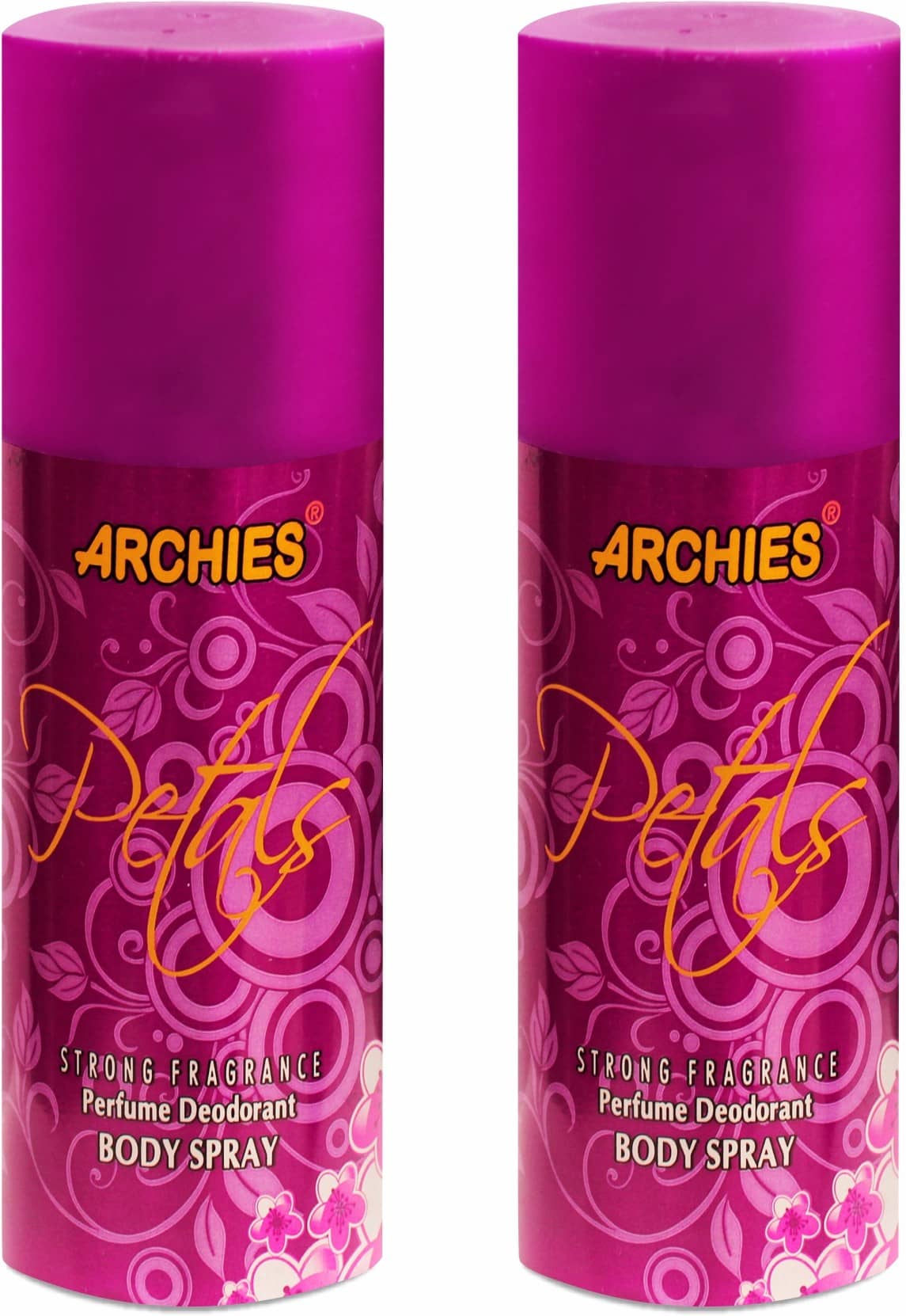 Archies Petals Perfume Deodorant Body Spray for Men 150ml Each (300ml) - Pack of 2