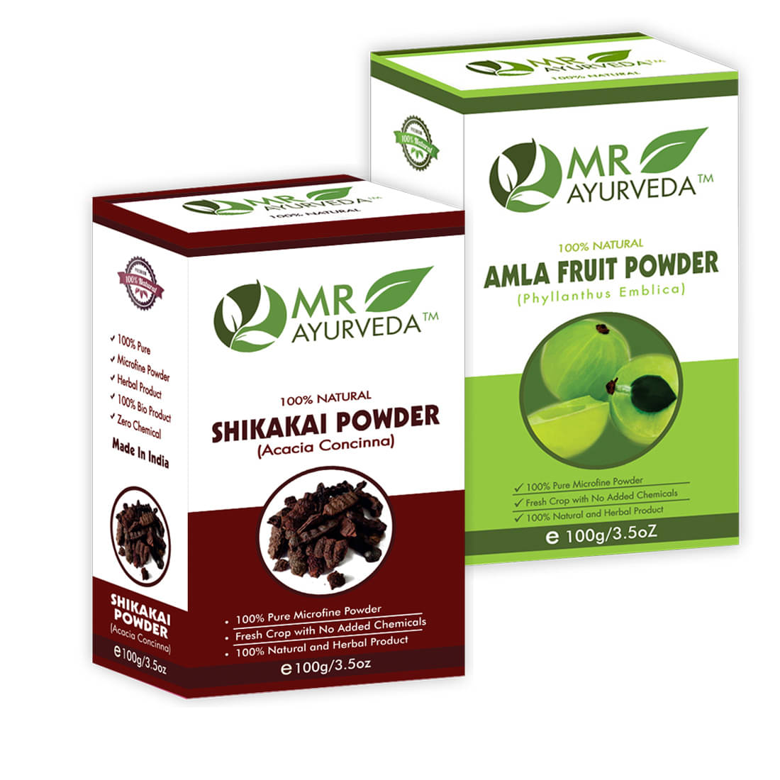 MR Ayurveda 100% Organic Shikakai Powder and Amla Powder Hair Scalp Treatment 200 g Pack of 2 MR Ayurveda 100% Organic Shikakai Powder and Amla Powder Hair Scalp Treatment 200 g Pack of 2
