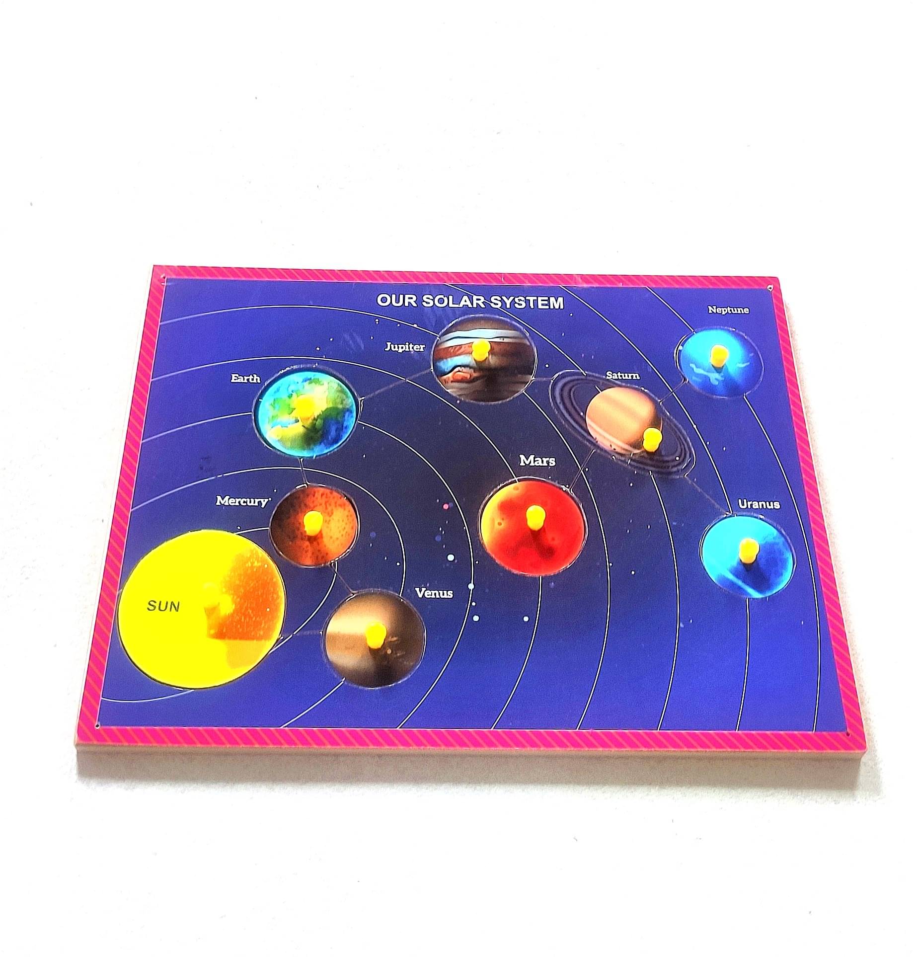    			Peters Pence Wooden Puzzle Board of Outer Solar System for Kids PRE Primary Education…