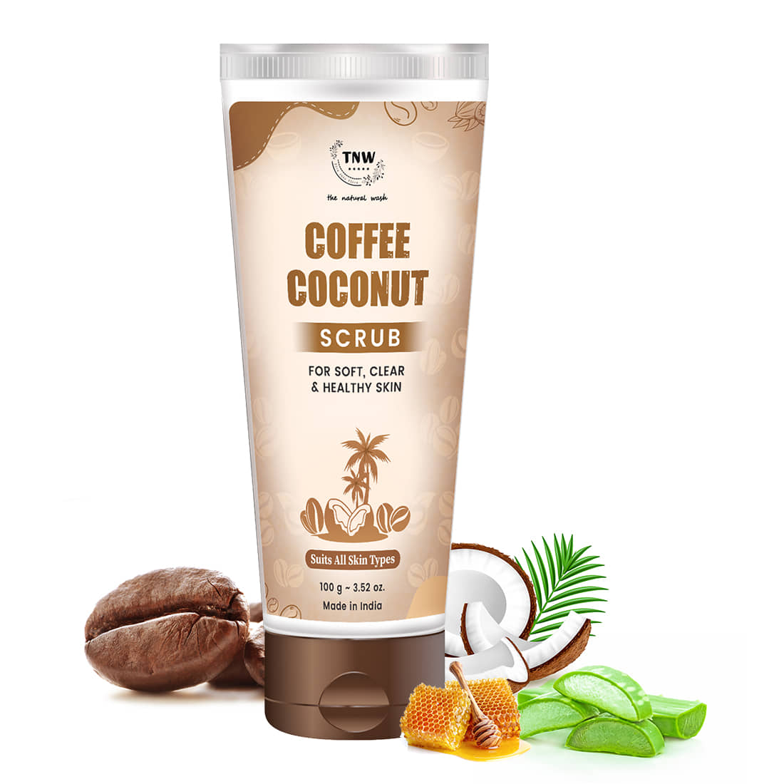 TNW - The Natural Wash Coffee Coconut Scrub For Radiant & Healthy Skin, 100G