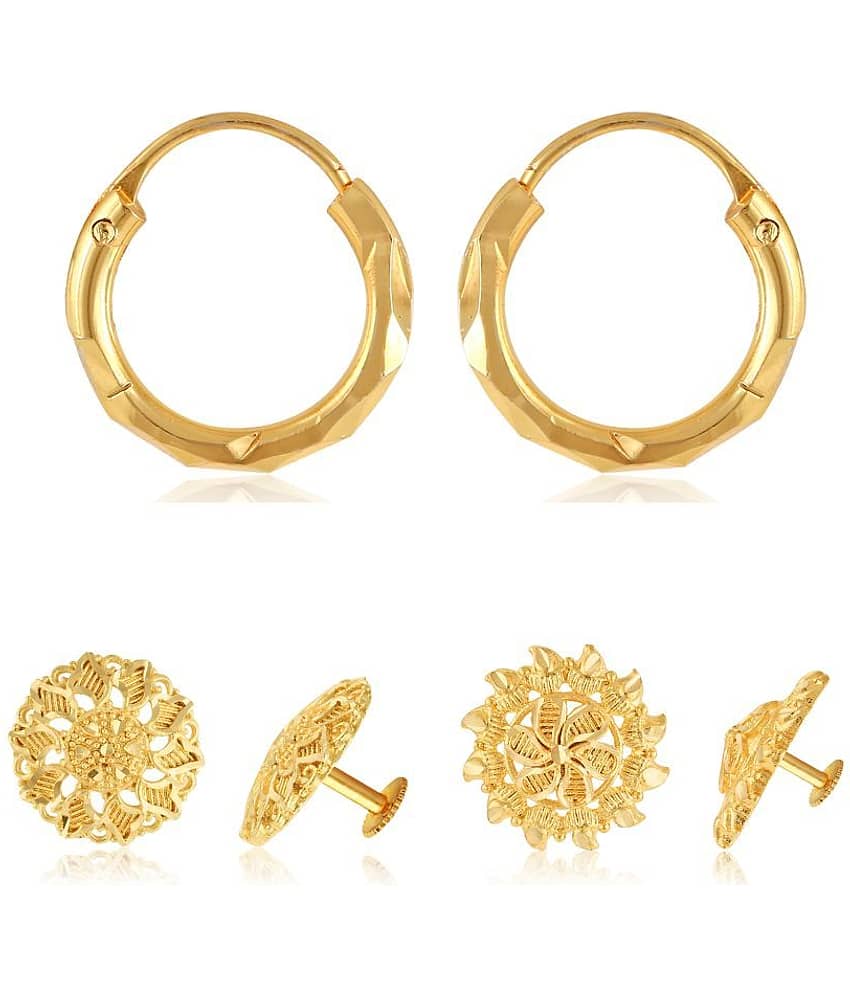 Vighnaharta Shimmering Bejeweled Alloy Gold Plated Stud Earring Combo set For Women and Girls Pack of- 3 Pair Earrings- VFJ1314-1312-1316ERG - Earrings | Buy online on ZillyBuy