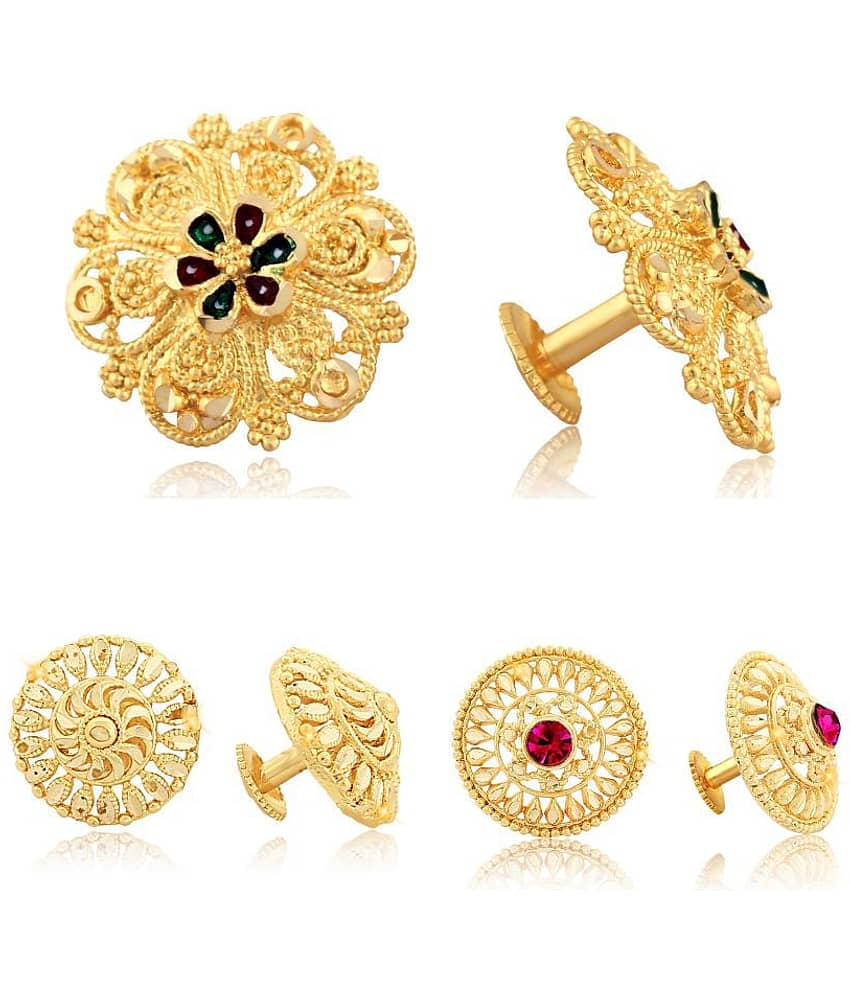 Vighnaharta Twinkling Charming Alloy Gold Plated Stud Earring Combo set For Women and Girls Pack of- 3 Pair Earrings- VFJ1099-1118-1121ERG - Earrings | Buy online on ZillyBuy