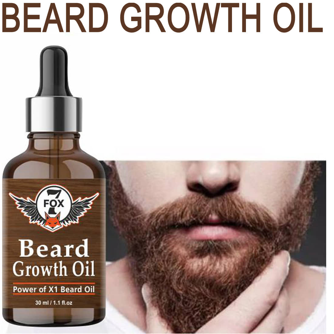7 FOX - 30mL Growth Increasing Beard Oil (Pack of 1) - Beard Care and Tools | Buy online on ZillyBuy