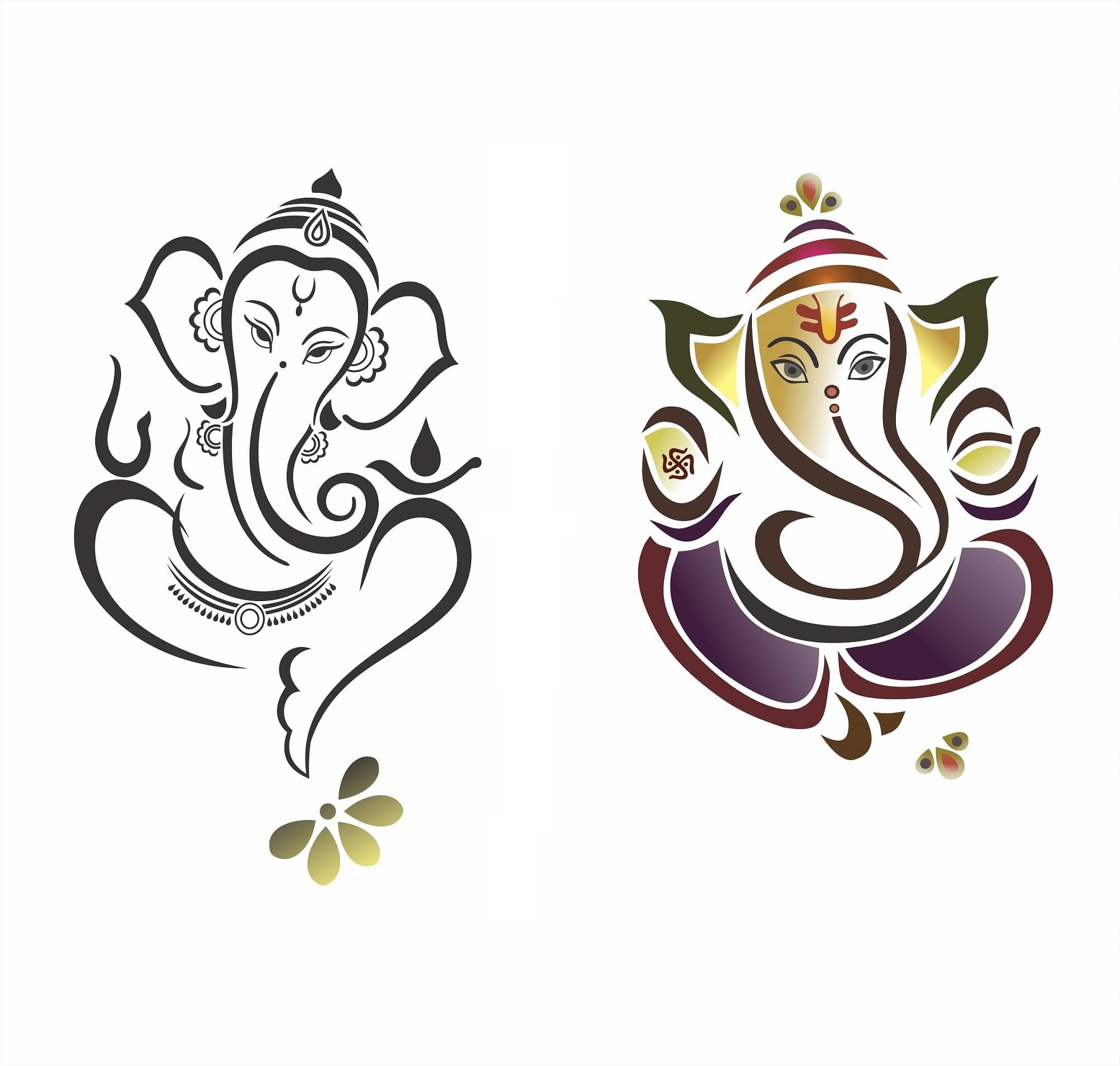 Asmi Collection God Ganesha - 2 Sets Wall Sticker ( 45 x 30 cms ) Asmi Collection God Ganesha - 2 Sets Wall Sticker ( 45 x 30 cms )