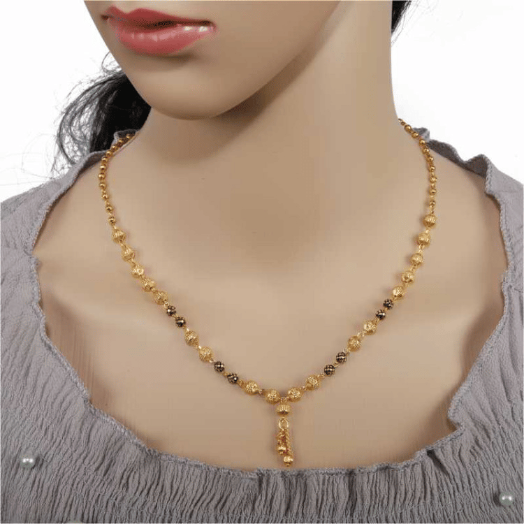Gold Plated American Diamond Mangalsutra Tanmaniya Nallapusalu Necklace Pendant Black Bead Golden Chain For Women and Girls Stone Mangalsutra     			Gold Plated American Diamond Mangalsutra Tanmaniya Nallapusalu Necklace Pendant Black Bead Golden Chain For Women and Girls Stone Mangalsutra