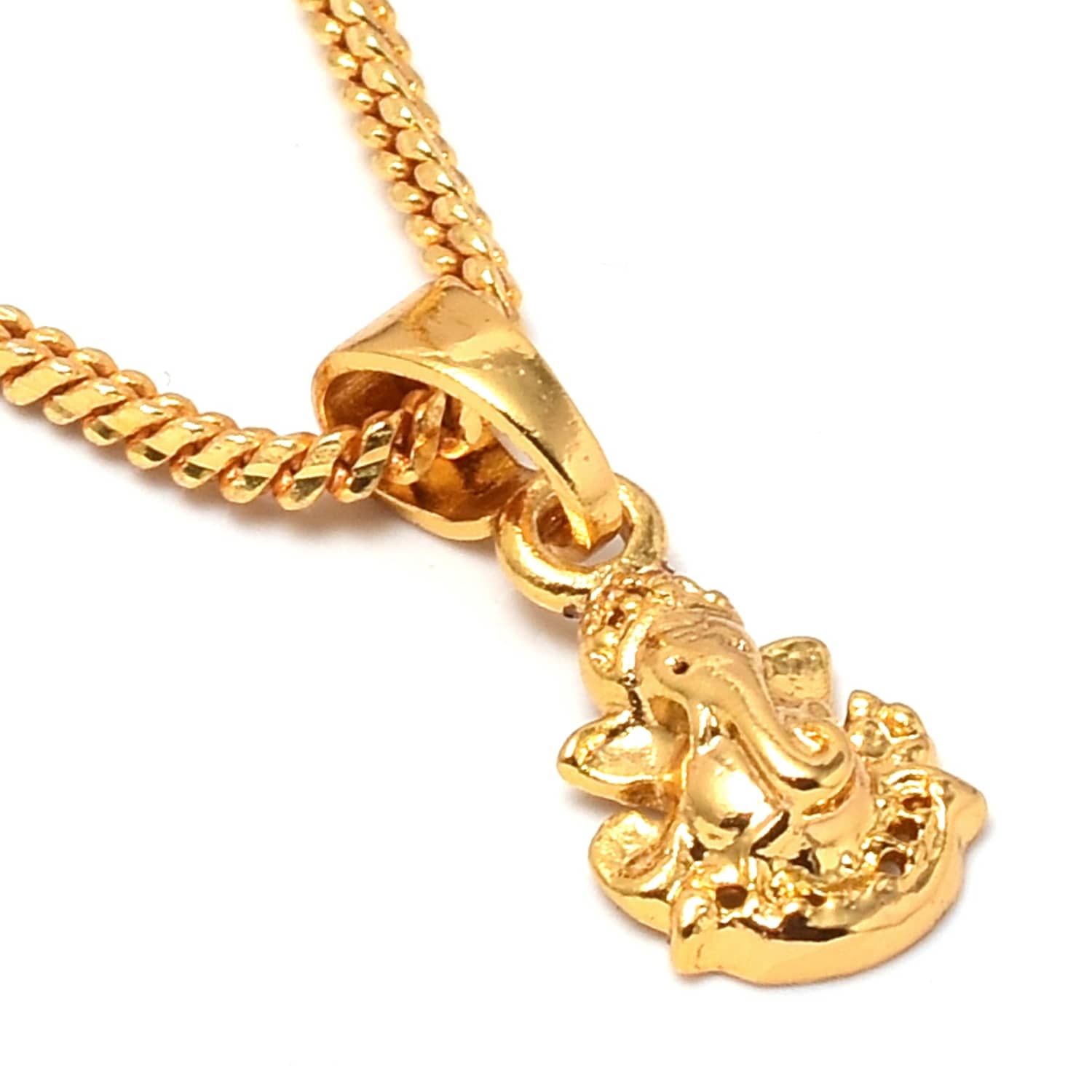 Jewar Mandi Pendant Ganesh Ji Locket Chain Gold Plated Rich Look Long Size Latest Designer Daily Use Jewelry for Men Women, Boys Girls, Unisex - Jewellery Sets | Buy online on ZillyBuy