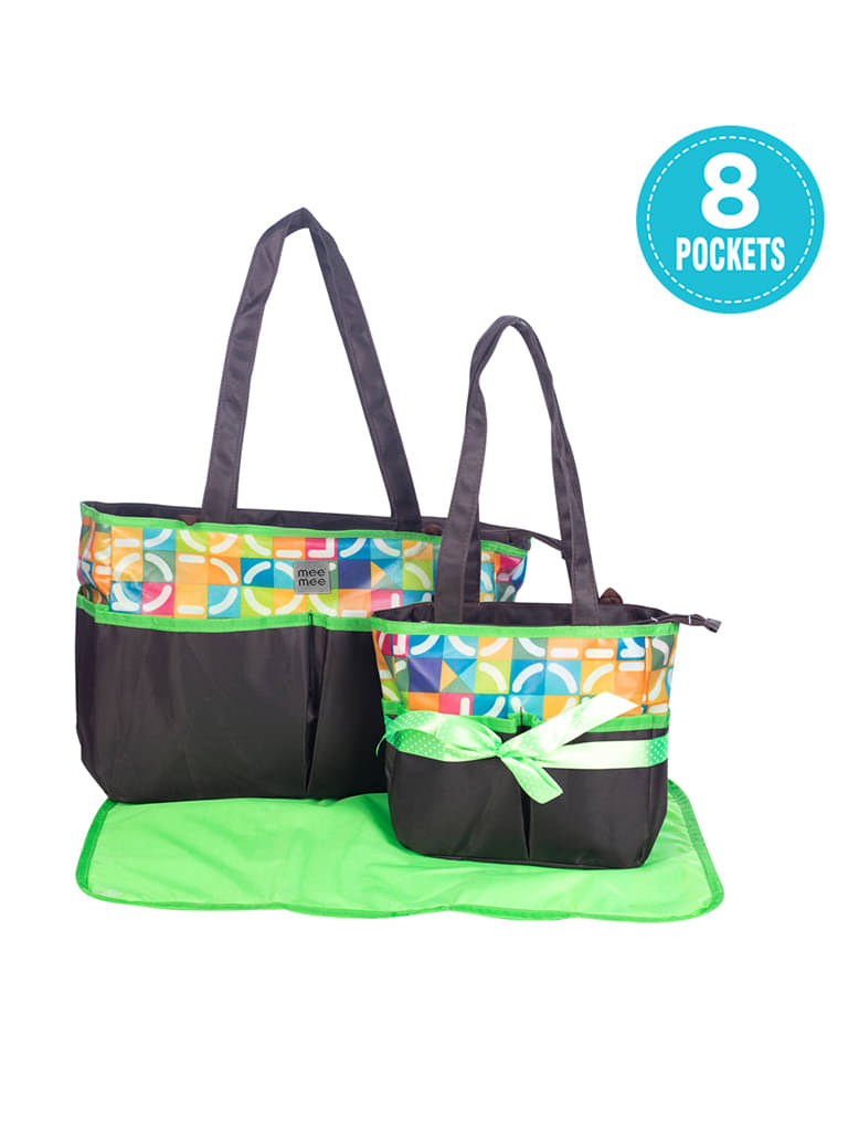     			Mee Mee Green Polyester Diaper Bag ( 32 cm