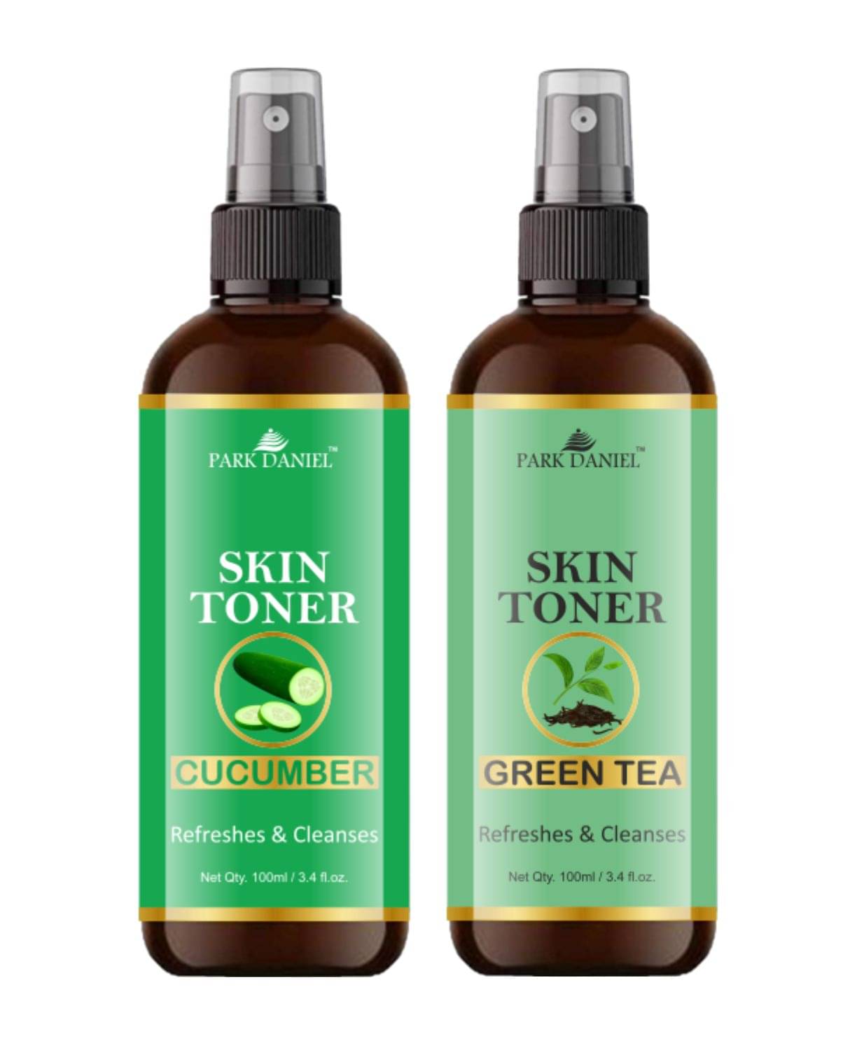 Park Daniel Cucumber & Green Tea Skin Toner - For Men & Women Astringent 200 mL Pack of 2 Park Daniel Cucumber & Green Tea Skin Toner - For Men & Women Astringent 200 mL Pack of 2