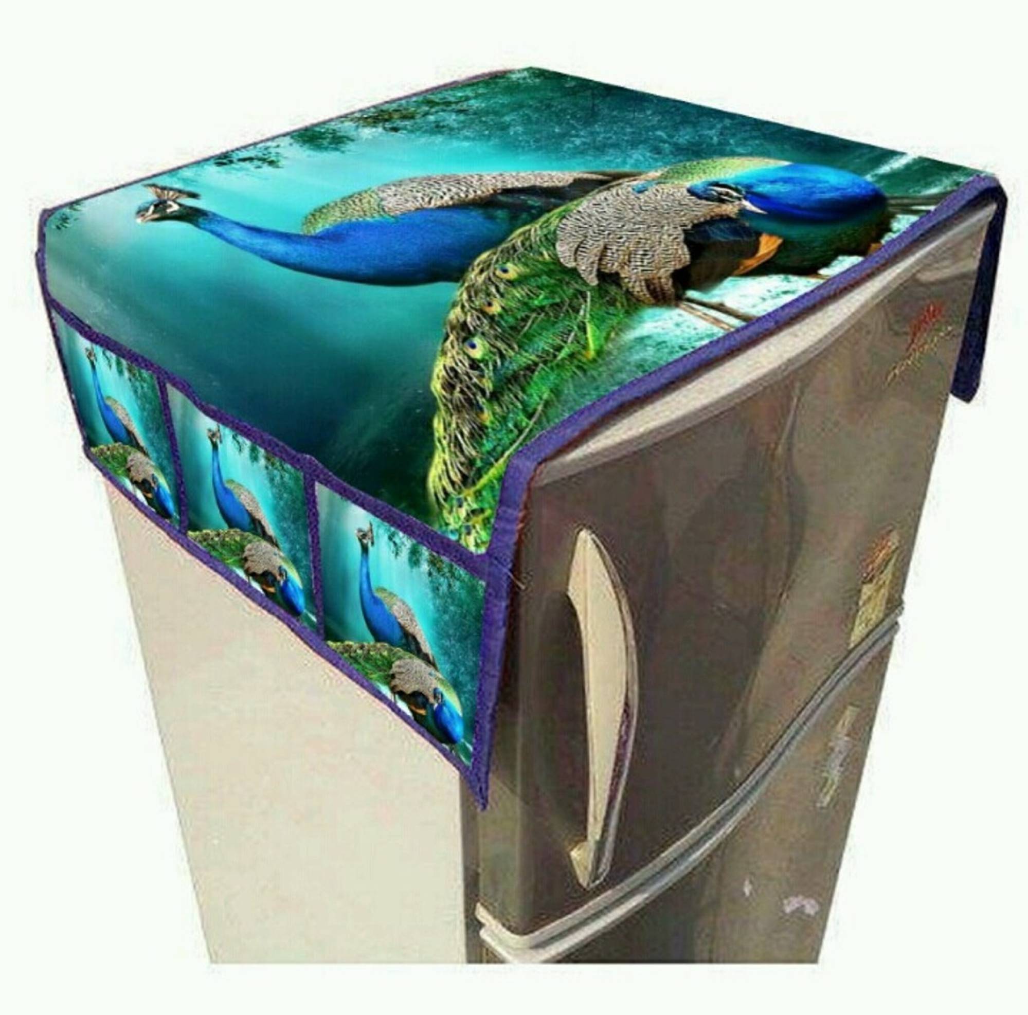 Shaphio - Green Jute Fridge Top Cover (Pack of 1) Shaphio - Green Jute Fridge Top Cover (Pack of 1)