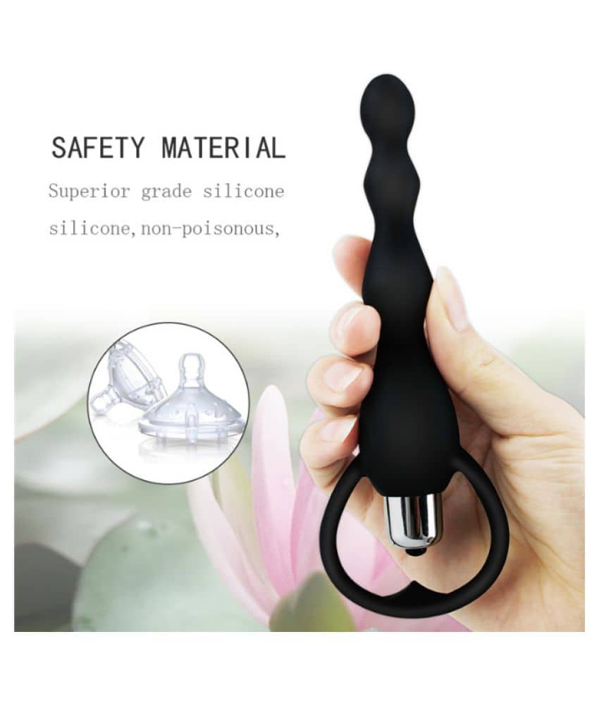 Vibrating Anal Beads - Flexible Silicone Anal Sex Toy Bulet Vibrator for Men, Women and Couples By KAMAHOUSE