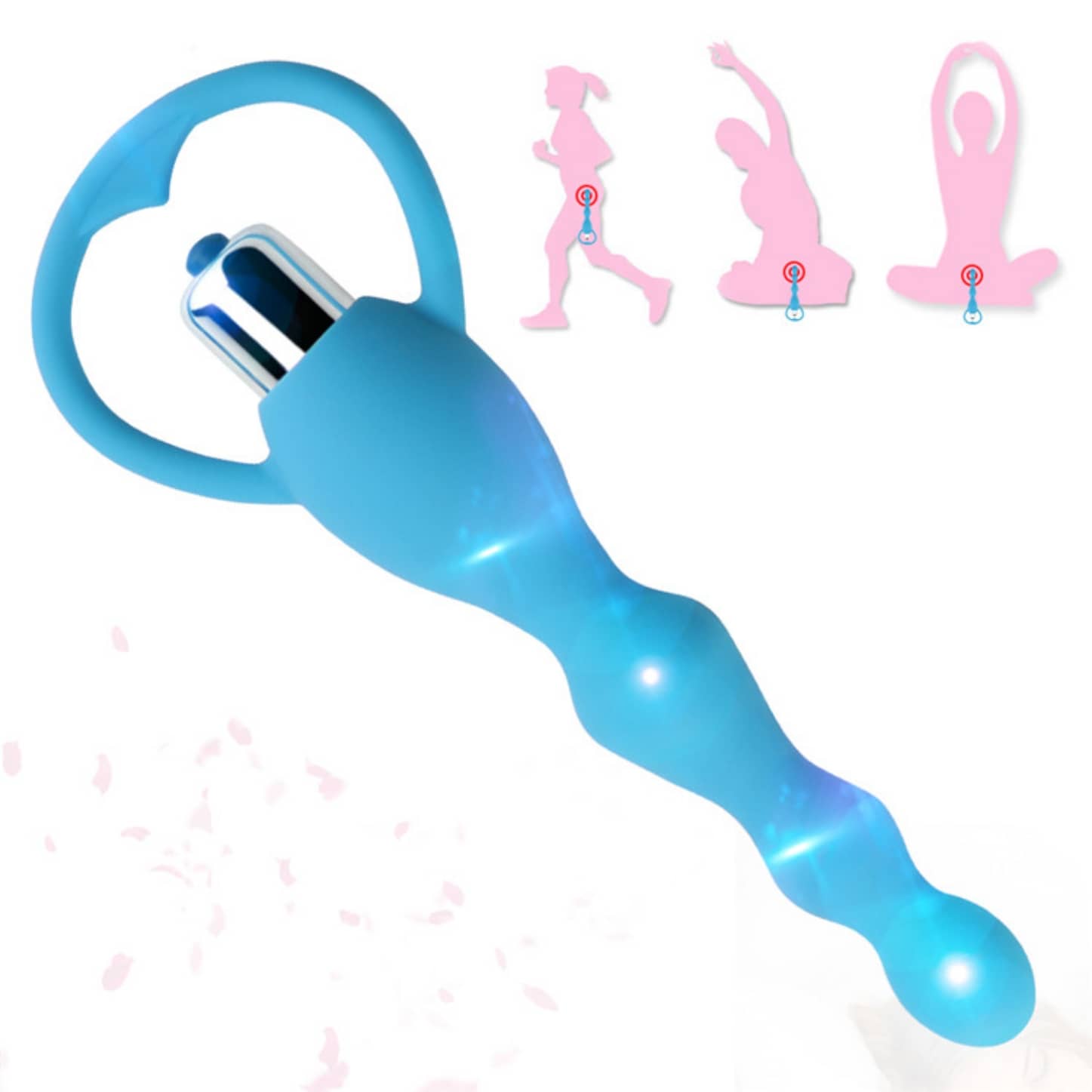 Vibrating Anal Beads - Flexible Silicone Anal Sex Toy Bulet Vibrator for Men, Women and Couples By KAMAHOUSE