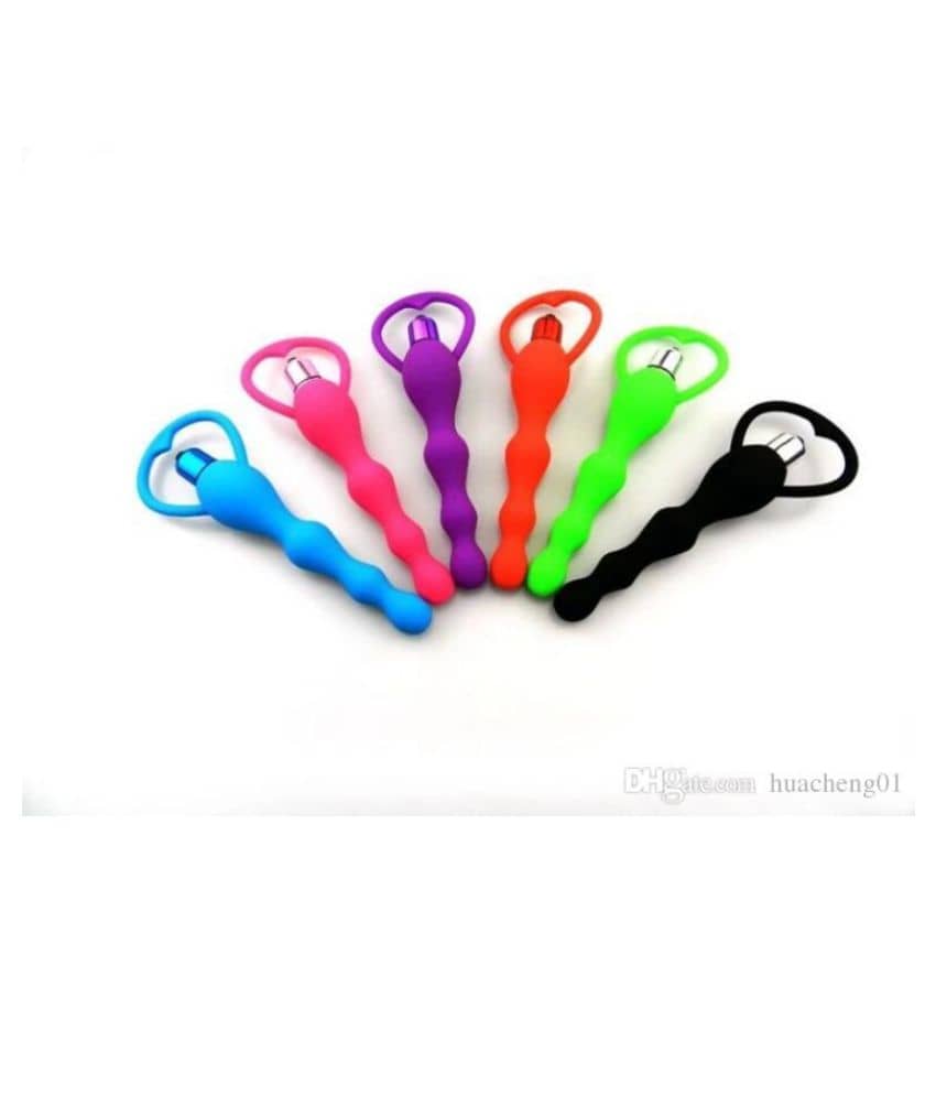 Vibrating Anal Beads - Flexible Silicone Anal Sex Toy Bulet Vibrator for Men, Women and Couples By KAMAHOUSE