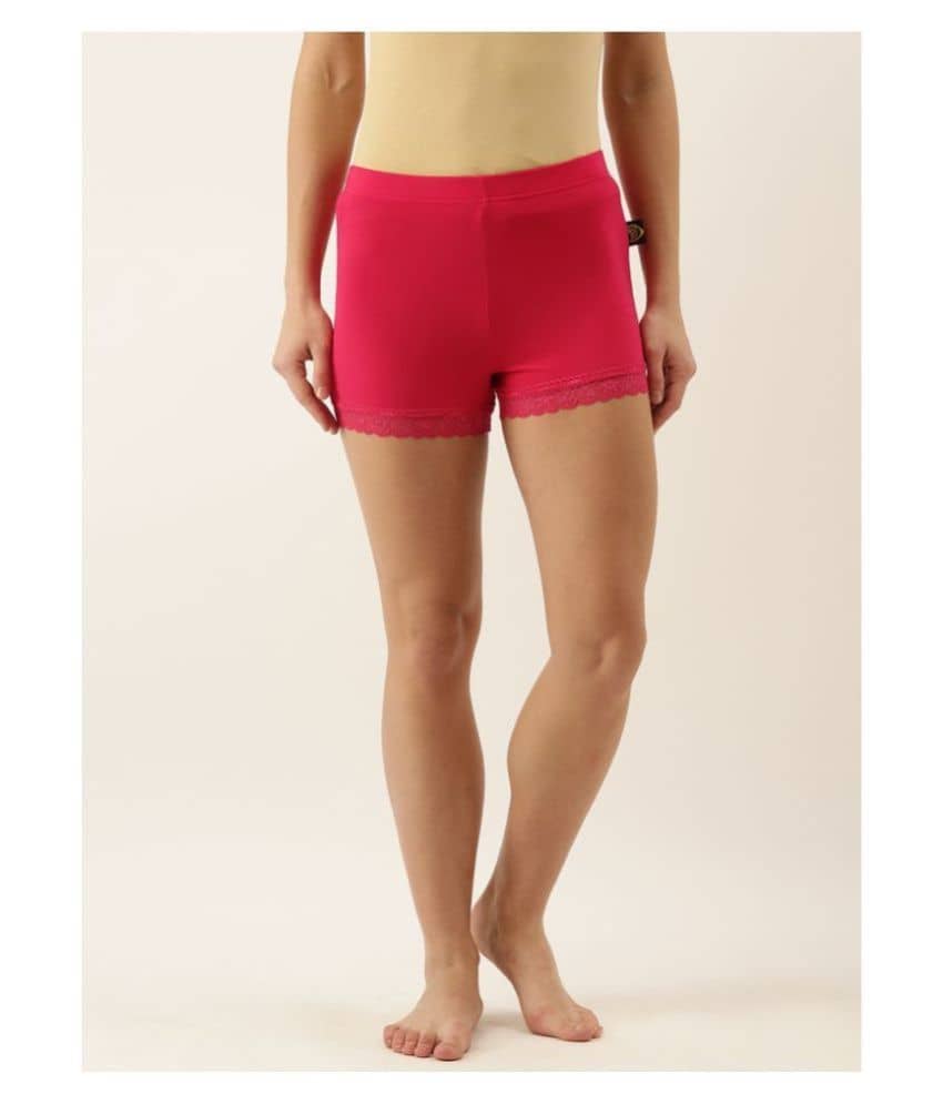 Zebu Poly Viscose Hot Pants - Pink Single