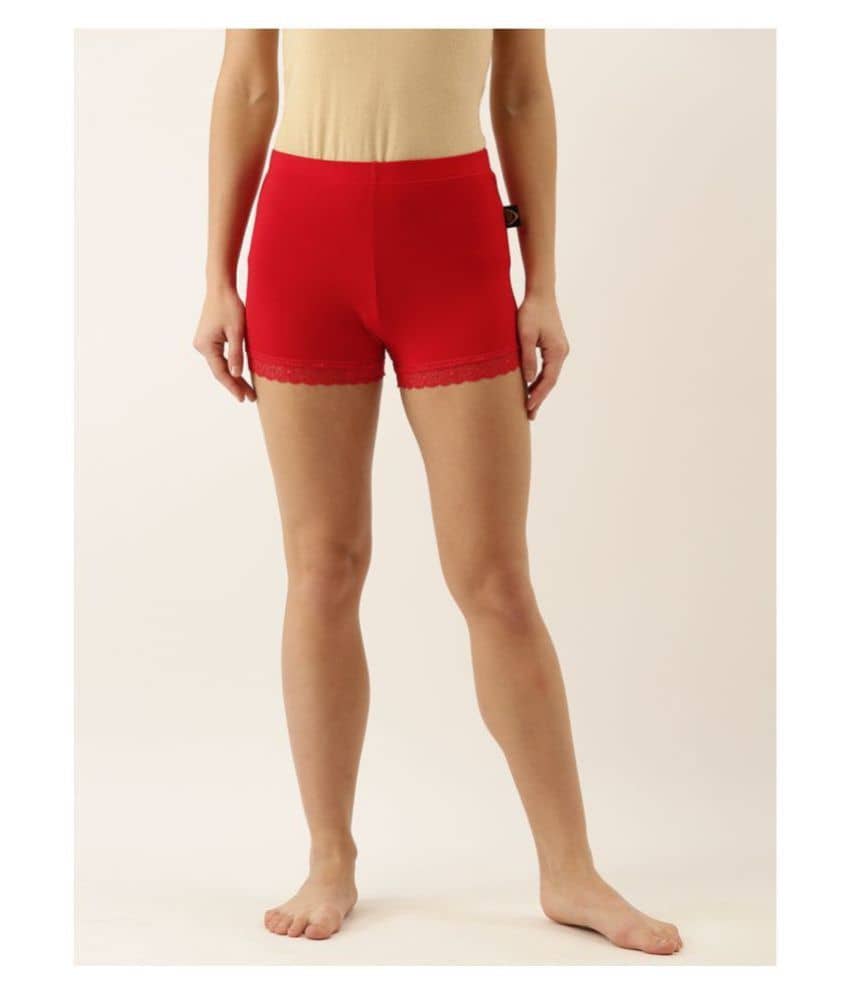 Zebu Poly Viscose Cut-Offs - Red