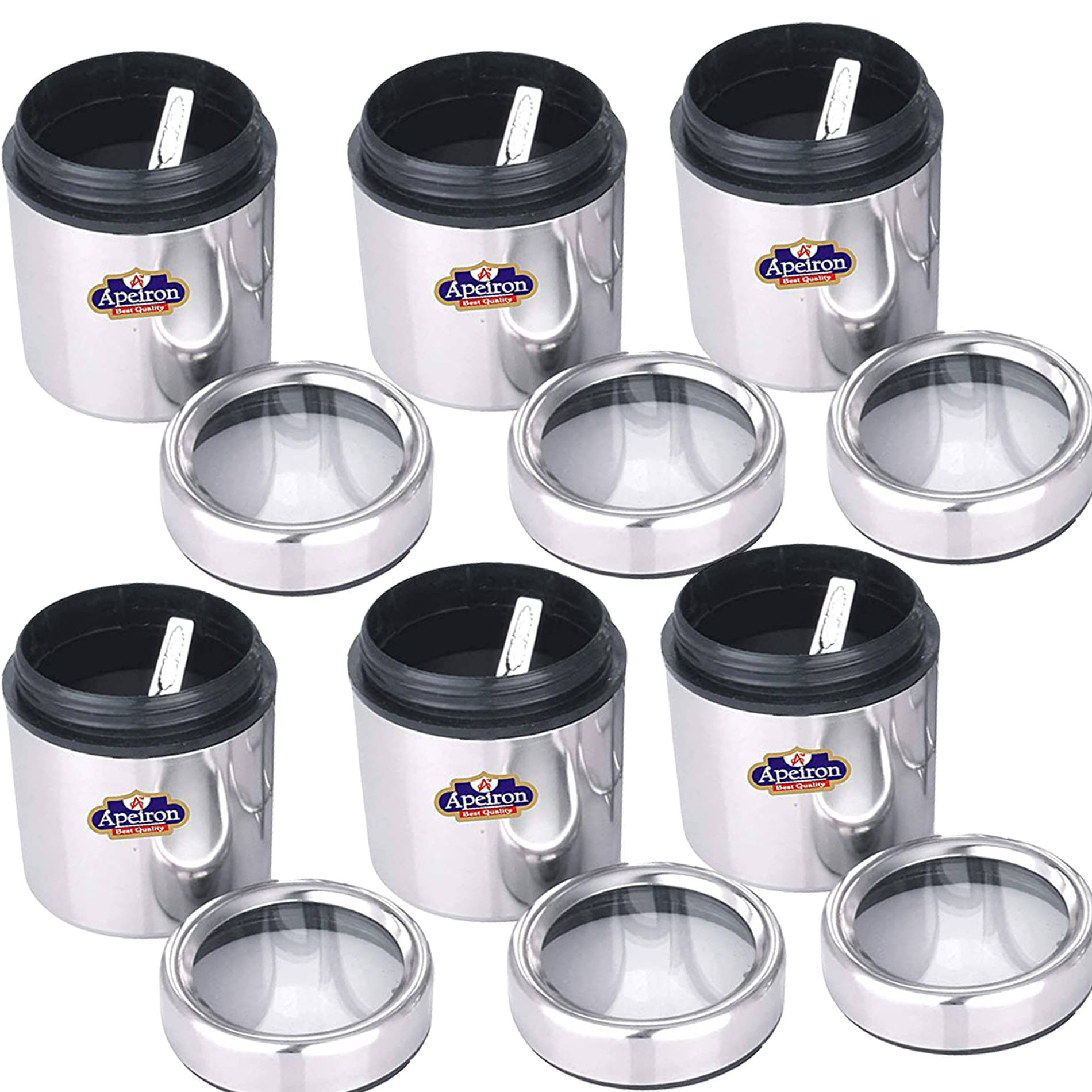     			APEIRON Big dabba 6 Steel Food Container Set of 6 400 mL