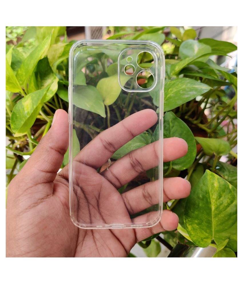     			Apple iPhone 12 Mini Soft Silicon Cases Case Vault Covers - Transparent
