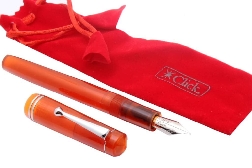    			Click Aristocrat Orange Demonstrator Fountain Pen 3in1 Ink Filling System Flex Nib