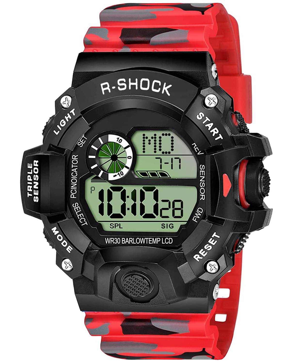     			Redux - Red Resin Digital Men's Watch