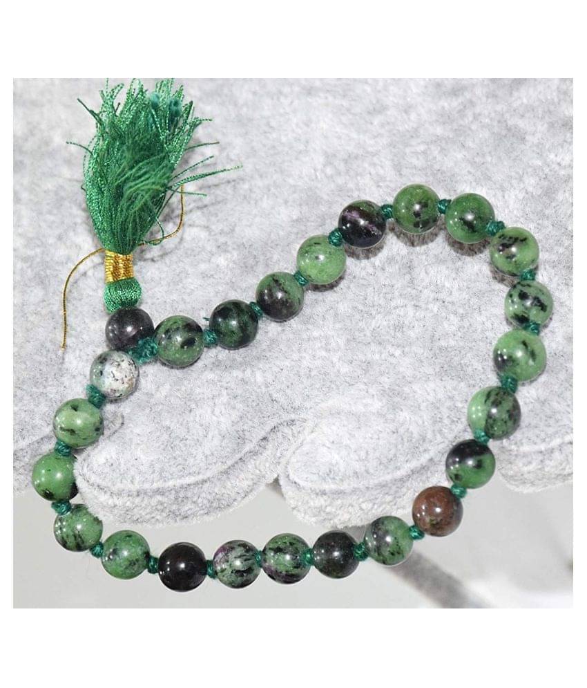 Ruby Zoisite sumarni 27 Beads Round Crystal/Stone Knotted bracelet/sumarni for Unisex Ruby Zoisite sumarni 27 Beads Round Crystal/Stone Knotted bracelet/sumarni for Unisex