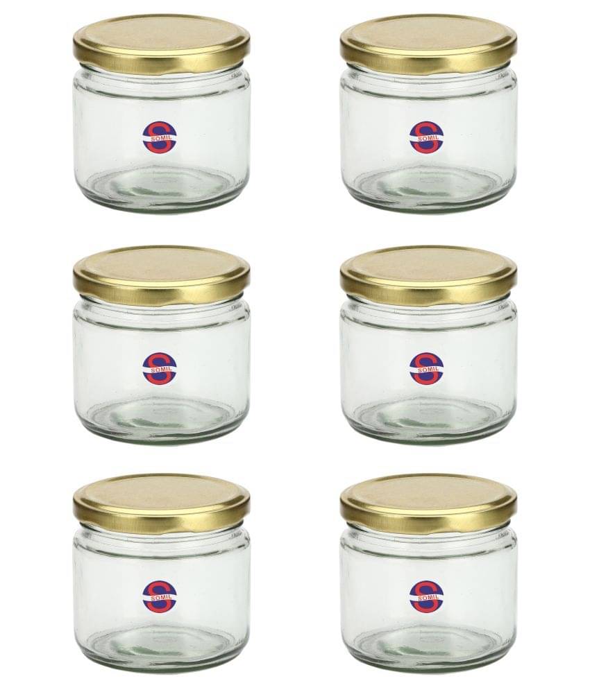     			Afast Glass Container, Transparent, Pack Of 6, 300 ml