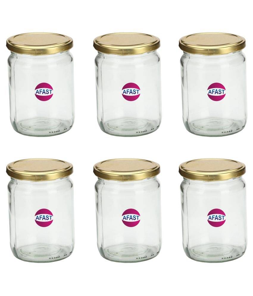     			Afast Glass Container, Transparent, Pack Of 12, 500 ml