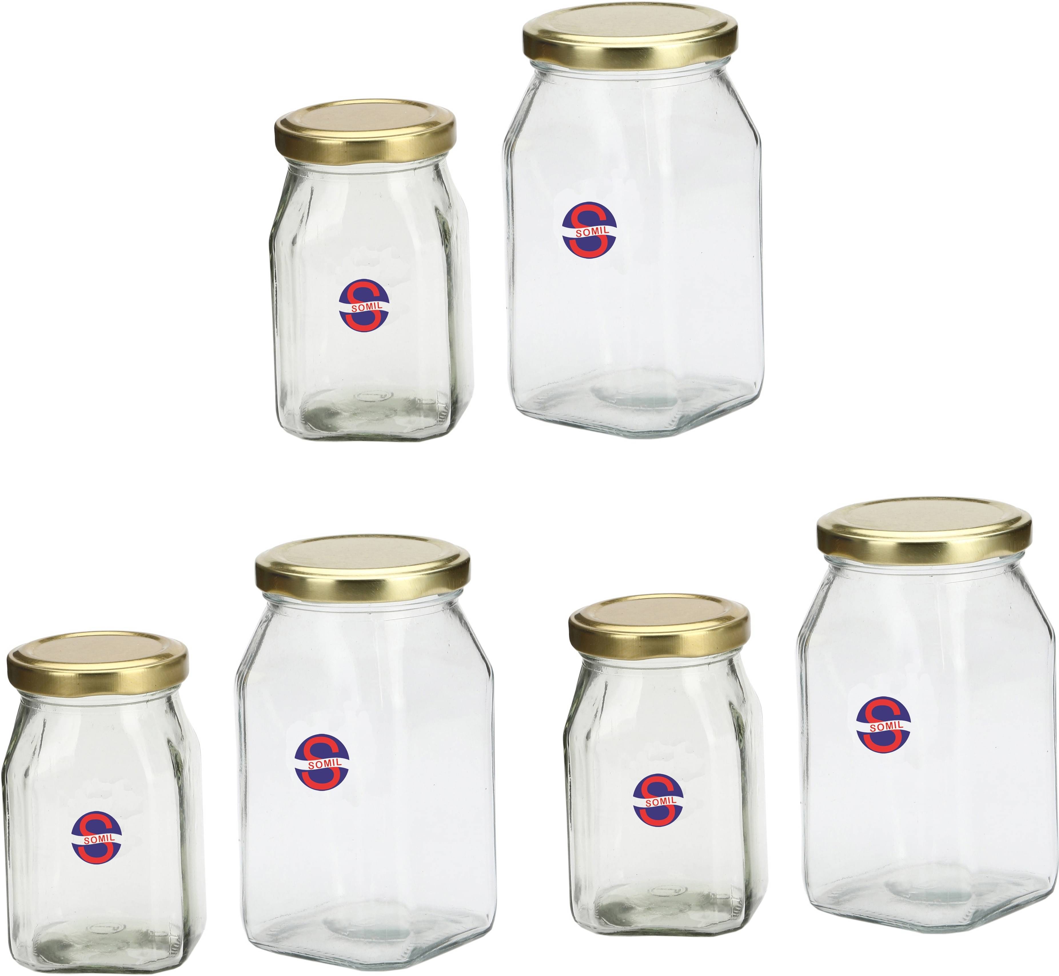     			Afast Glass Container, Transparent, Pack Of 6, 150/300 ml