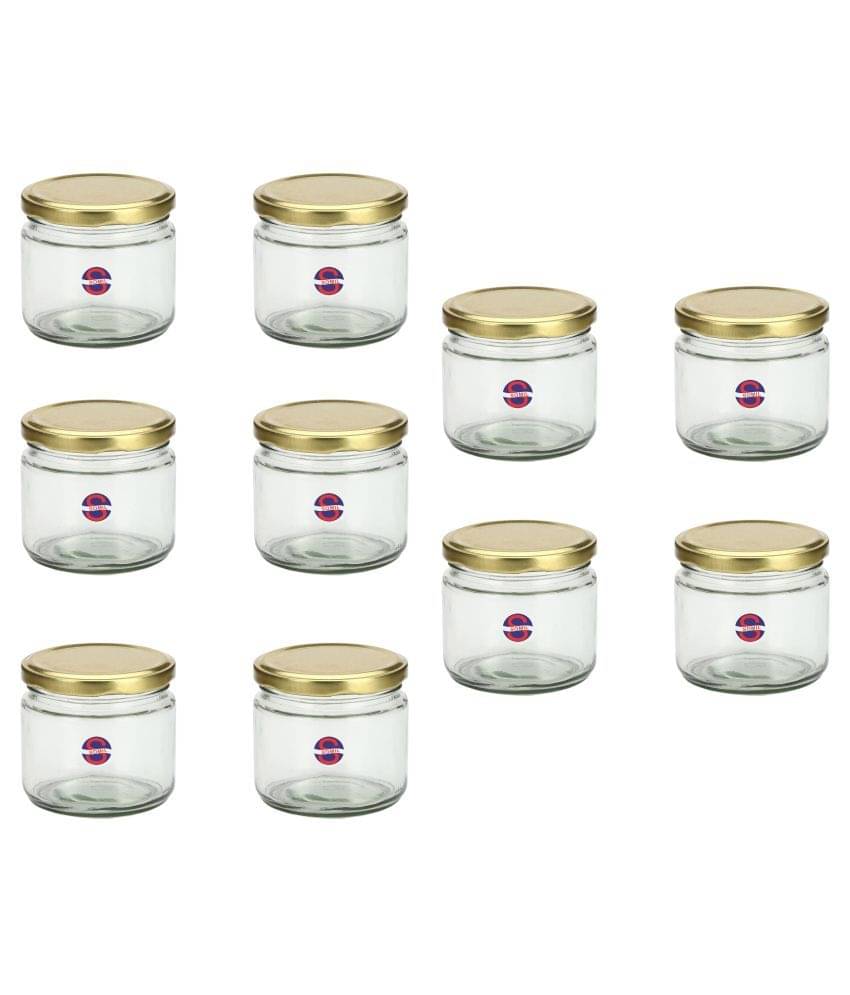     			Afast Glass Container, Transparent, Pack Of 10, 300 ml