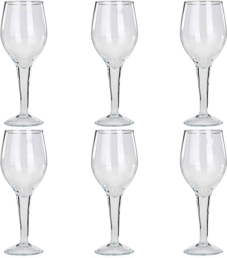 Afast Glass Wine Glasses, Clear, Pack Of 6, 200 ml