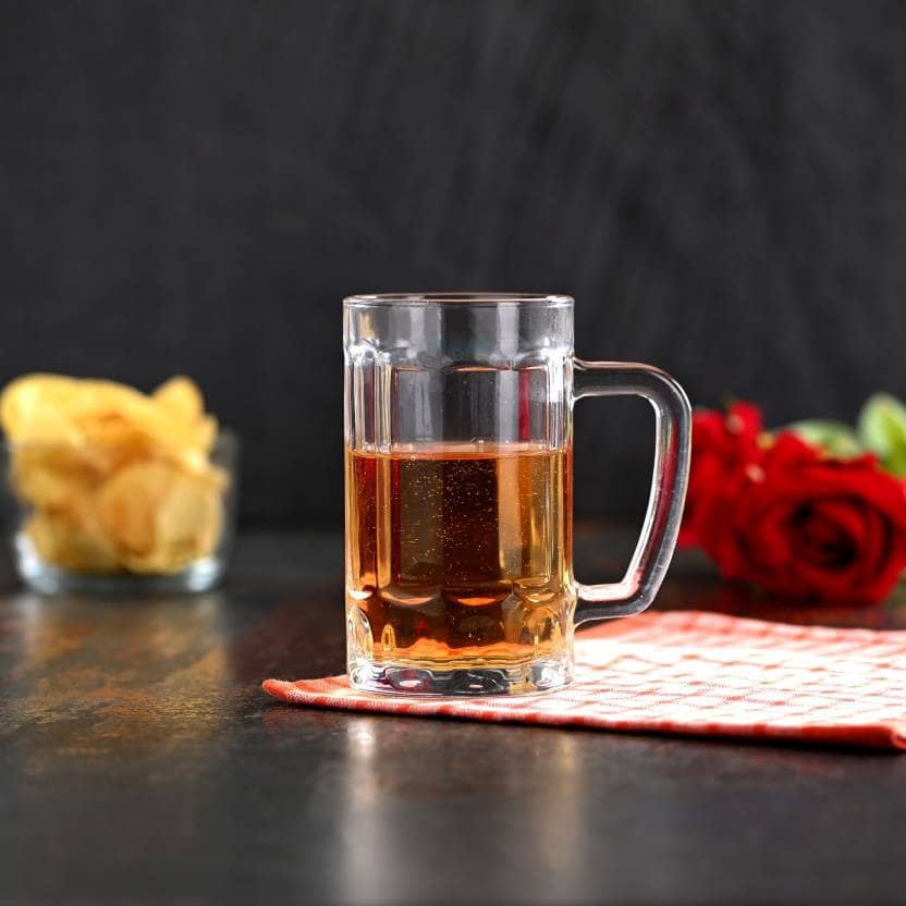 Afast Glass Beer Mug, Transparent, Pack Of 1, 350 ml