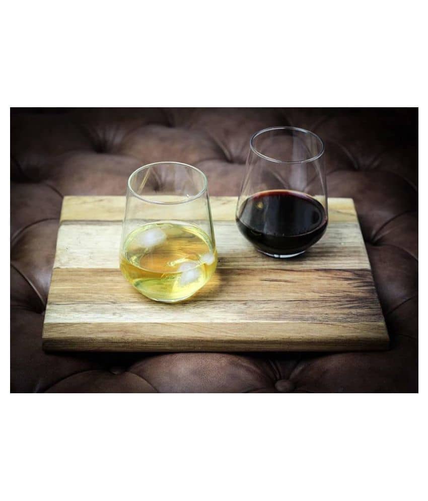 Afast Glass Whisky Glasses, Clear, Pack Of 2, 350 ml