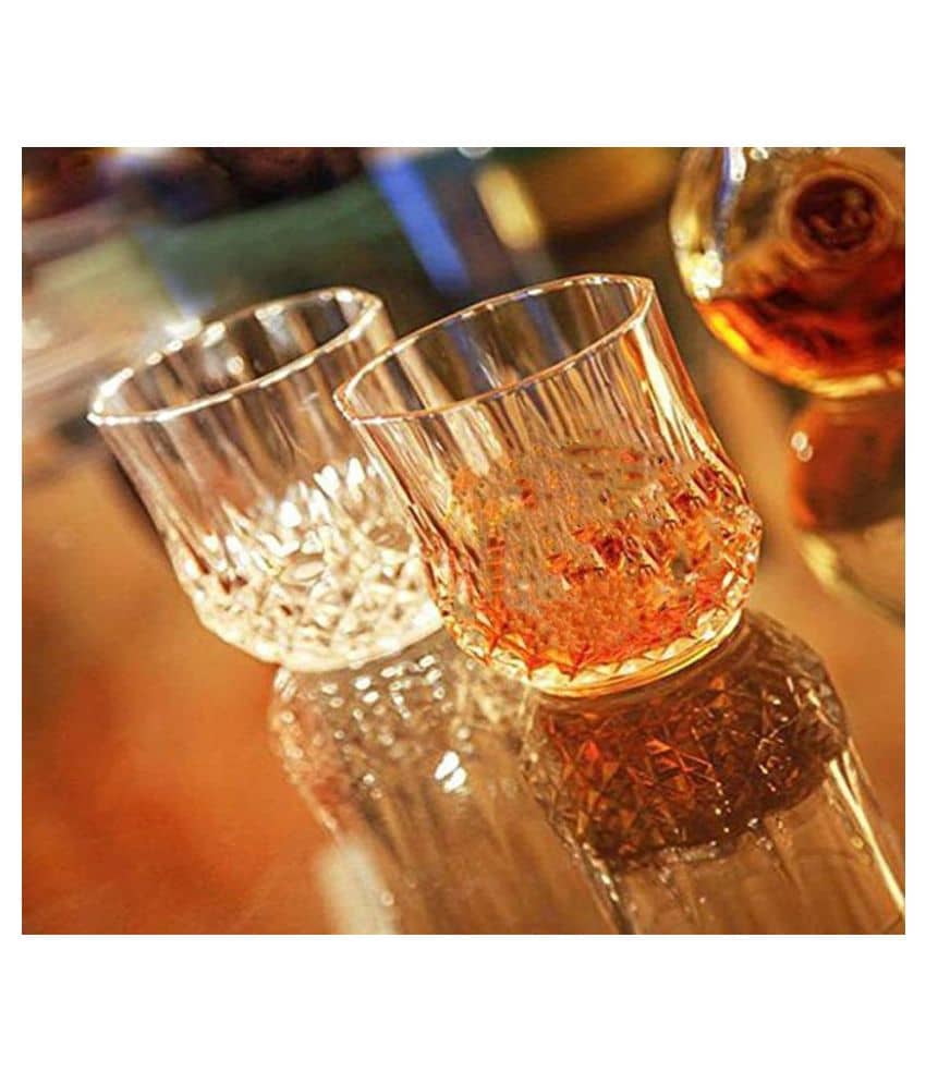 Afast Glass Whisky Glasses, Clear, Pack Of 2, 180 ml