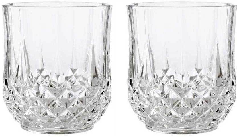     			Afast Glass Whisky Glasses, Clear, Pack Of 2, 180 ml