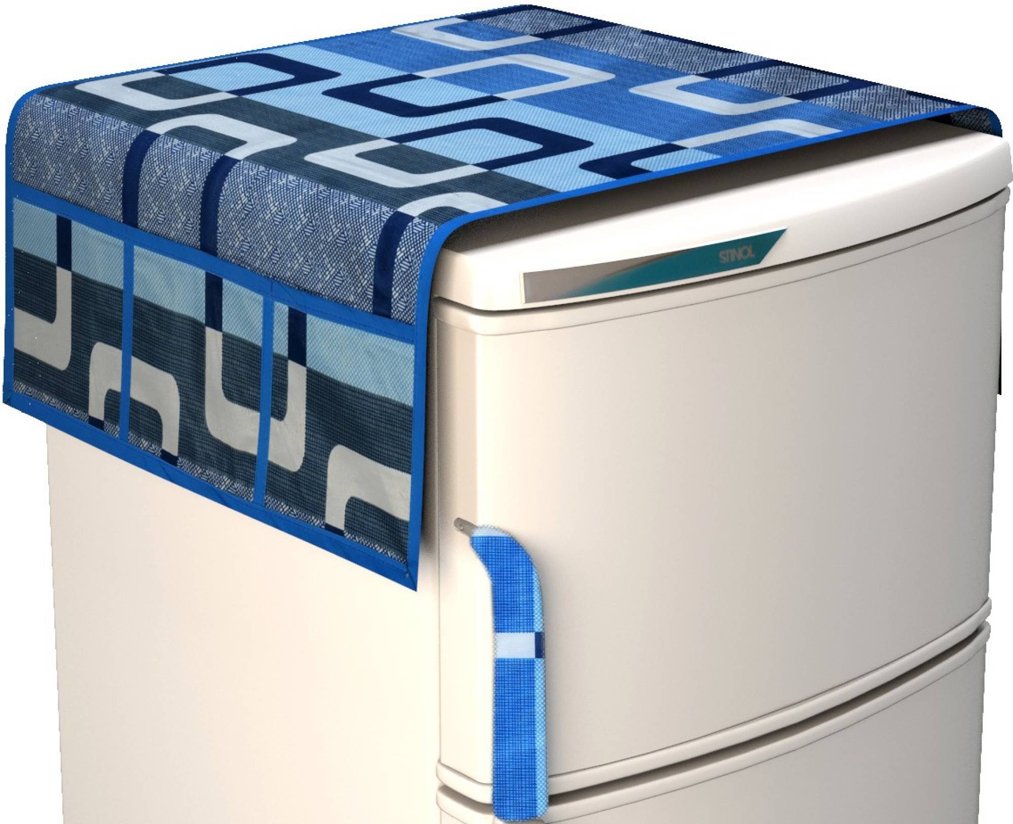     			Shaphio Multicolor Polyester Fridge Top Cover, Fridge Cover (Pack Of 1)