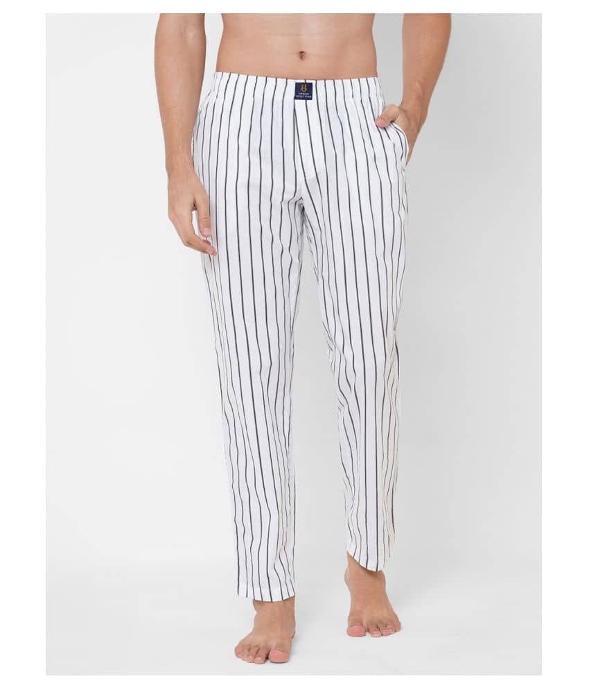 URBAN SCOTTISH Pack of 1 Pyjama For Men's ( White )