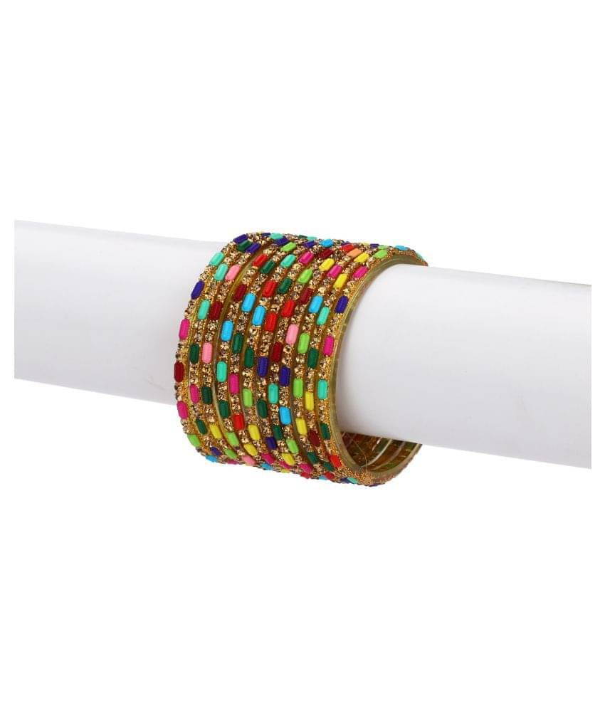 Afast Designer Colorful Collection Multi 12 Fashion Bangle Set Ornamented With Exclusive Beads Afast Designer Colorful Collection Multi 12 Fashion Bangle Set Ornamented With Exclusive Beads