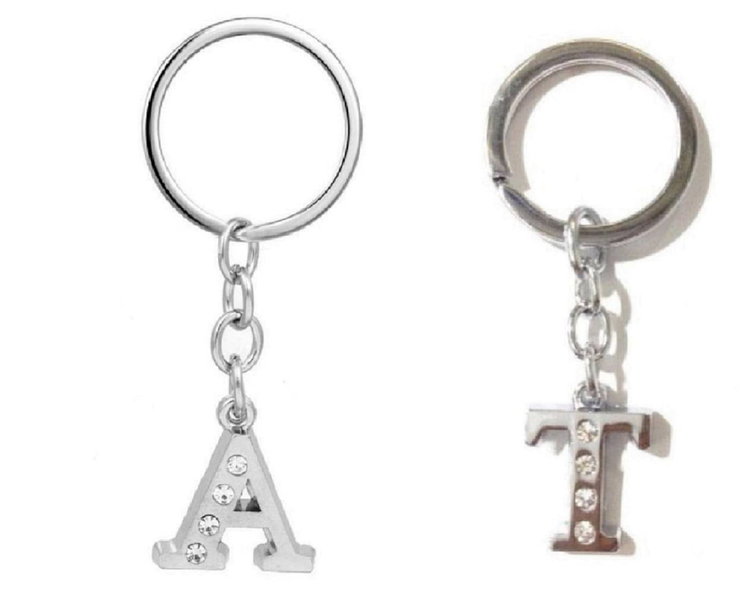     			Americ Style Combo offer of Alphabet ''A & T'' Metal Keychains (Pack of 2)
