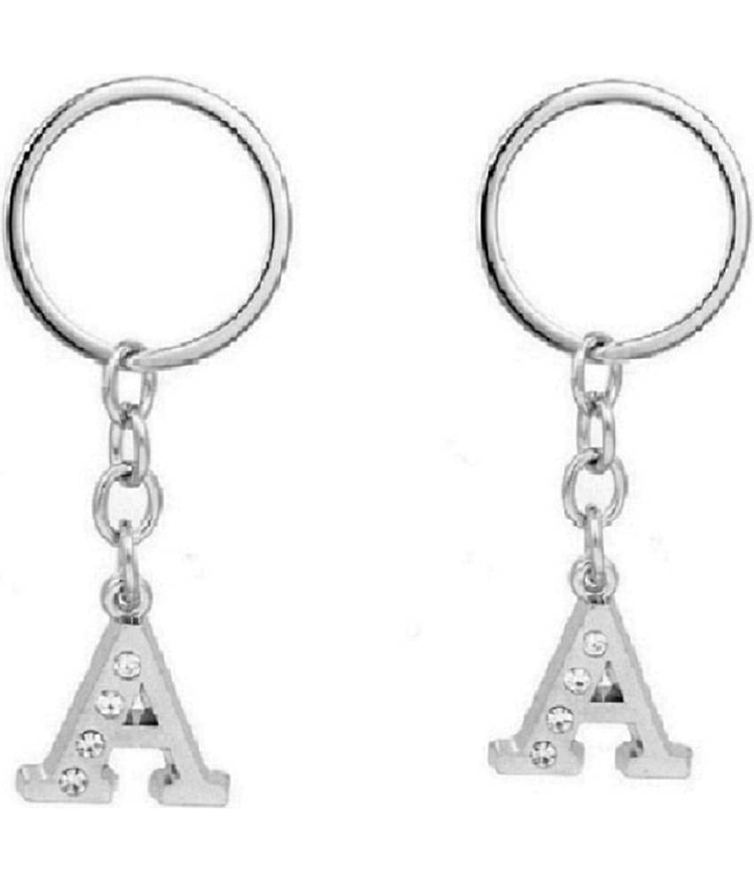 Americ Style Combo offer of Alphabet ''A & A'' Metal Keychains (Pack of 2)